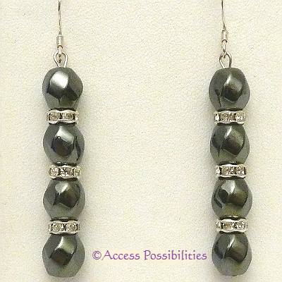 Silver Swarovski Crystal Magnetite Magnetic Earrings | Access Possibilities