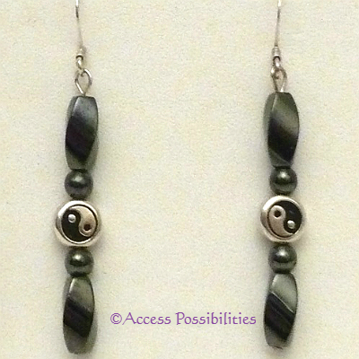 Orecchini Magnetici Yin Yang | Magnetoterapia Neodimio, Argento 925, Made In France