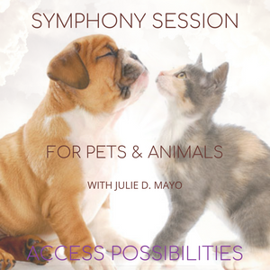 Symphony Session For Pets And Animals with Julie D. Mayo | Energy Work And Facilitation | Alternative Pet Services | Access Possibilities