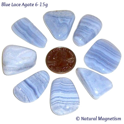 Medium Blue Lace Agate Tumbled Stones