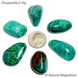 Medium Chrysocolla Tumbled Stones From Peru
