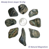 Large Moody Green Jasper Tumbled Stones From Arizona AKA Zebra Jasper