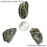 X-Large Moody Green Jasper Tumbled Stones From Arizona AKA Zebra Jasper
