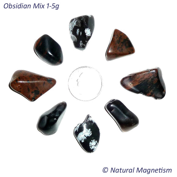 Small Obsidian Mix Tumbled Stones