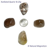 Large Rutilated Quartz Tumbled Stones From Brazil