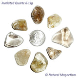 Medium Rutilated Quartz Tumbled Stones From Brazil