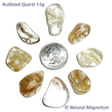 Small Rutilated Quartz Tumbled Stones From Brazil