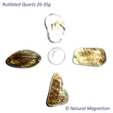 X-Large Rutilated Quartz Tumbled Stones From Brazil
