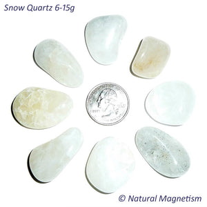 Medium Snow Quartz Tumbled Stones From Africa AKA Quartzite