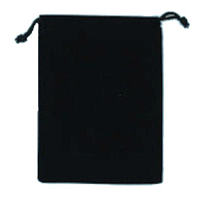Medium Black Velvet Drawstring Pouch